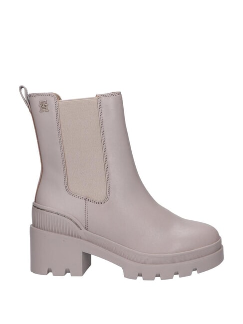 TH Lederstiefeletten mit mittelhohem Absatz grau - Damenschuhe