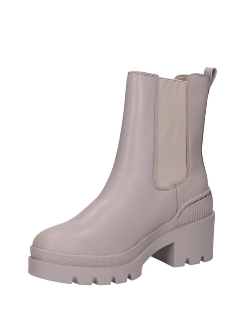 TH Lederstiefeletten mit mittelhohem Absatz grau - Damenschuhe