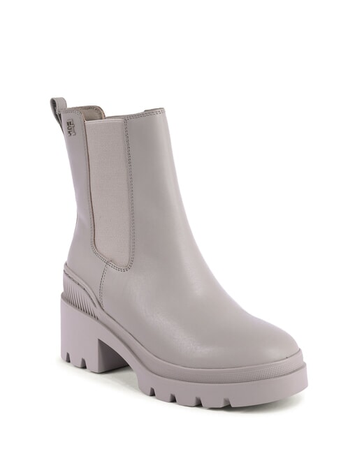 TH Lederstiefeletten mit mittelhohem Absatz grau - Damenschuhe