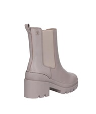 TOMMY HILFIGER TH Lederstiefeletten mit mittelhohem Absatz grau - Damenschuhe - 7