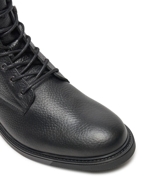 HILFIGER OUTDOOR Lederstiefeletten mit gepolstertem Schaftrand Schwarz - Herrenschuhe