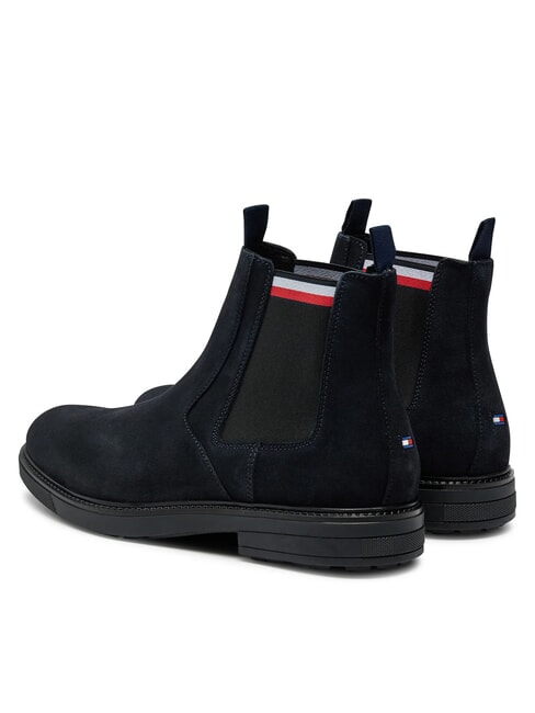 HILFIGER OUTDOOR Wildleder-Ankle-Boots Blau - Herrenschuhe