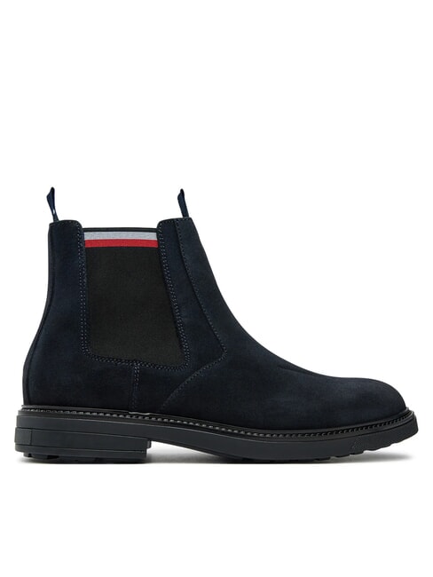 HILFIGER OUTDOOR Wildleder-Ankle-Boots Blau - Herrenschuhe