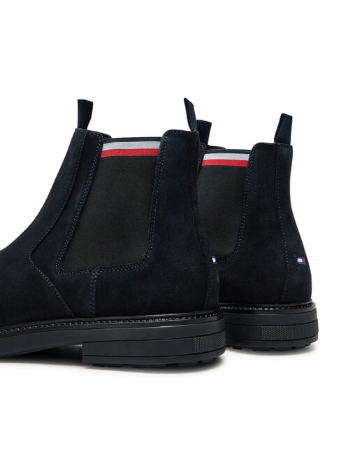 HILFIGER OUTDOOR Wildleder-Ankle-Boots Blau - Herrenschuhe
