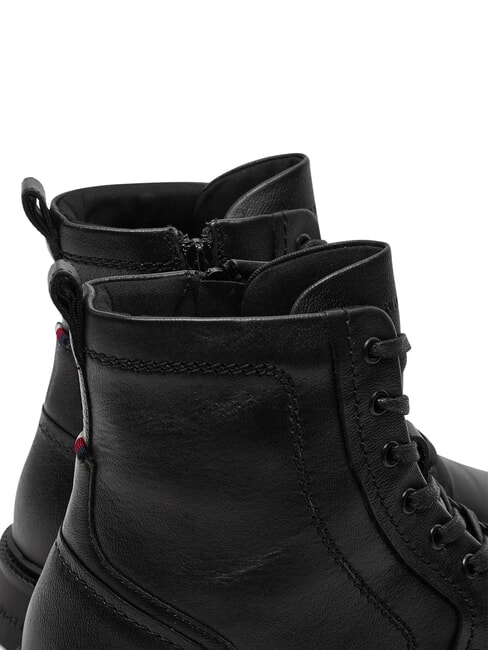 HILFIGER COMFORT Schn&uuml;rstiefeletten aus Leder mit Rei&szlig;verschluss Schwarz - Herrenschuhe