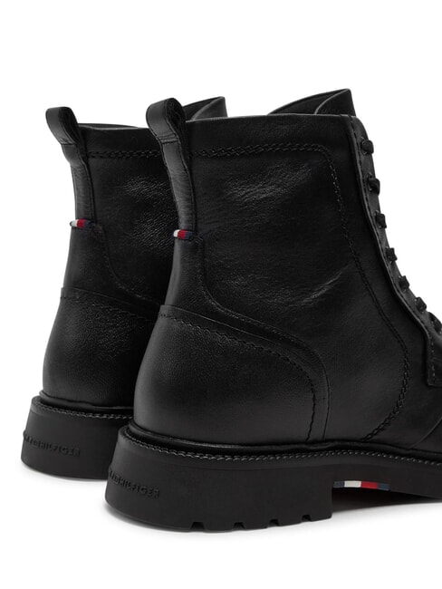 HILFIGER COMFORT Schn&uuml;rstiefeletten aus Leder mit Rei&szlig;verschluss Schwarz - Herrenschuhe