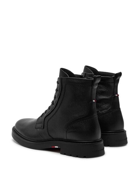 HILFIGER COMFORT Schn&uuml;rstiefeletten aus Leder mit Rei&szlig;verschluss Schwarz - Herrenschuhe