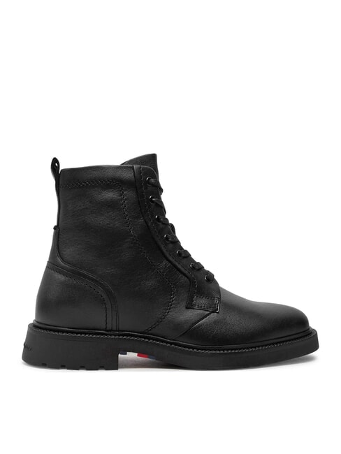 HILFIGER COMFORT Schn&uuml;rstiefeletten aus Leder mit Rei&szlig;verschluss Schwarz - Herrenschuhe