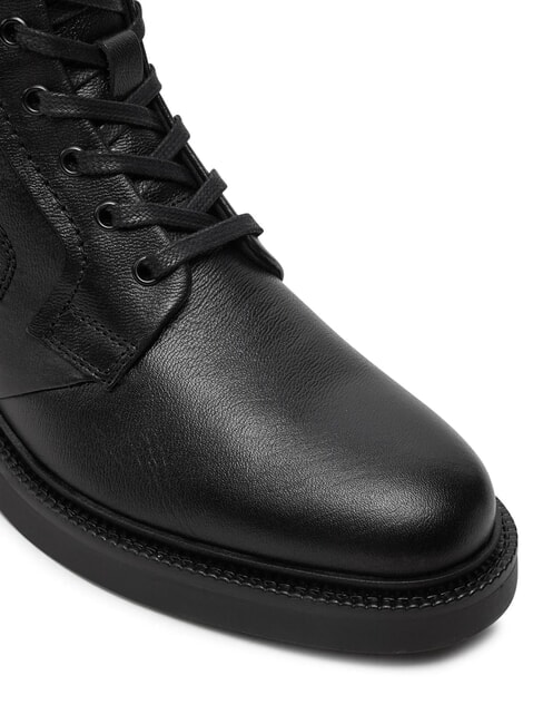 HILFIGER COMFORT Schn&uuml;rstiefeletten aus Leder mit Rei&szlig;verschluss Schwarz - Herrenschuhe