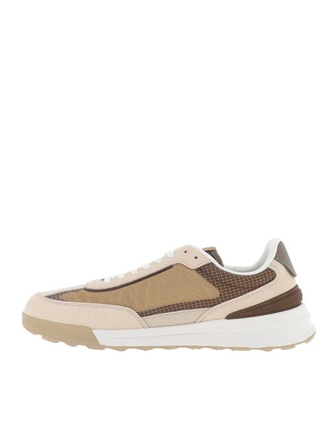 RETRO RUNNER Sneaker aus Leder und Stoff Beige - Herrenschuhe