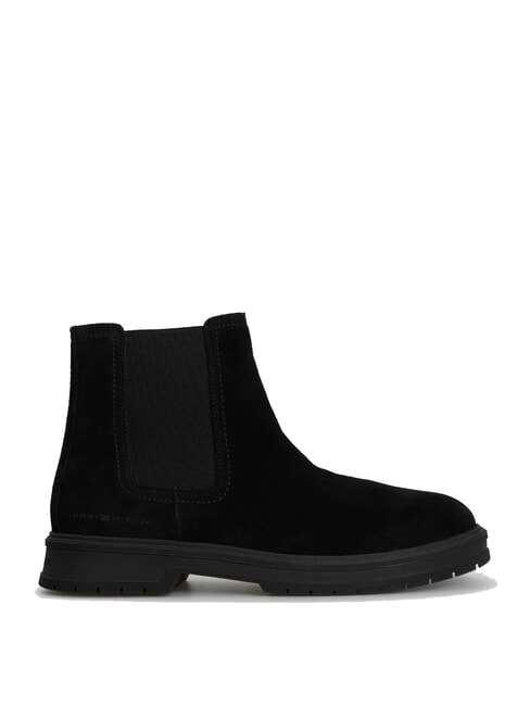 HILFIGER SUEDE Wildleder-Ankle-Boots mit Rei&szlig;verschluss Schwarz - Herrenschuhe