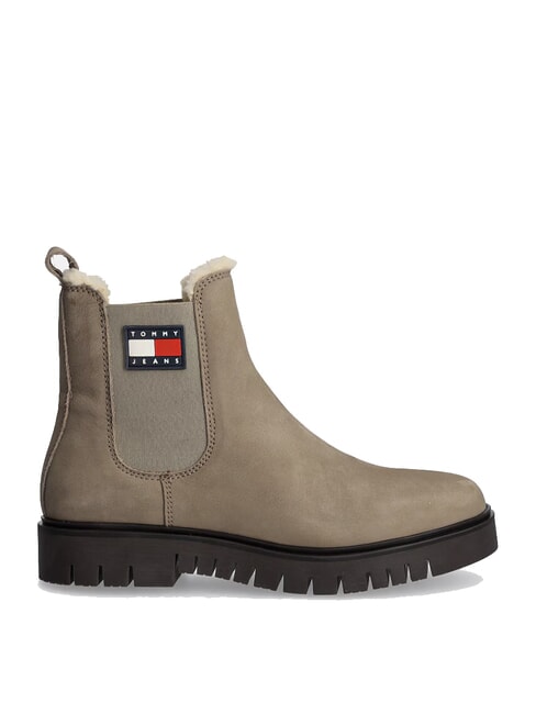 TH JEANS Stiefeletten aus Nubukleder khaki - Damenschuhe