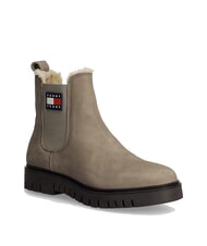 TOMMY HILFIGER TH JEANS Stiefeletten aus Nubukleder khaki - Damenschuhe - 3