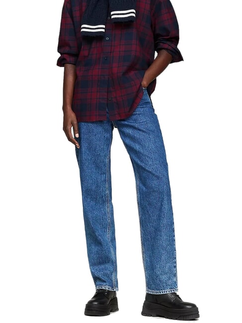 TH JEANS Leder-Plateau-Ankle-Boots mit Rei&szlig;verschluss Schwarz - Damenschuhe