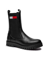 TOMMY HILFIGER TH JEANS Lederstiefeletten Schwarz - Damenschuhe - 2