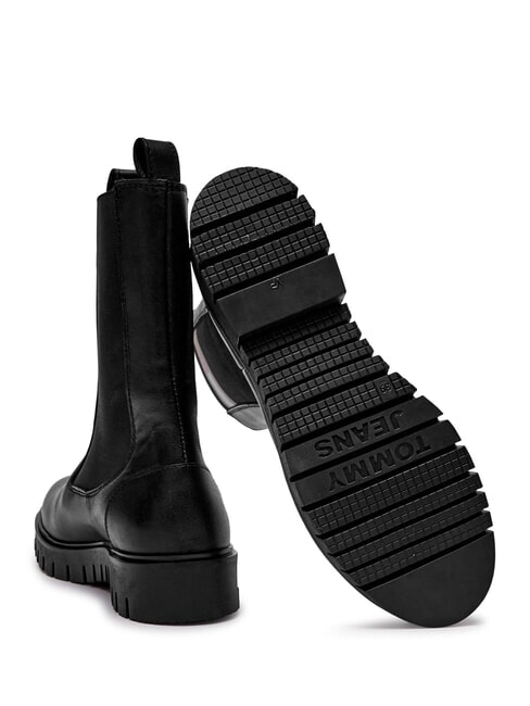 TH JEANS Lederstiefeletten Schwarz - Damenschuhe