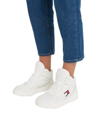 TOMMY HILFIGER TJW NEW BASKET MC Ledersneakers Ecru - Damenschuhe - 6