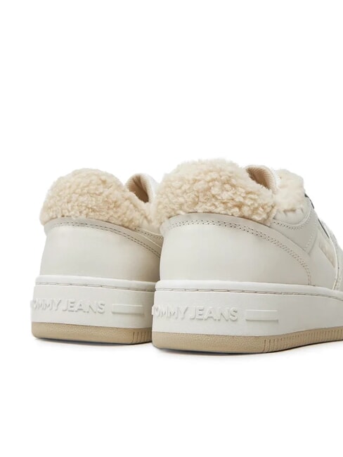 TH JEANS Ledersneaker mit Applikation Ecru - Damenschuhe