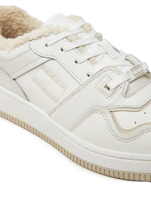 TH JEANS Ledersneaker mit Applikation Ecru - Damenschuhe