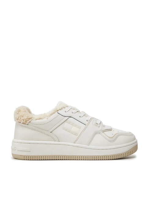 TH JEANS Ledersneaker mit Applikation Ecru - Damenschuhe
