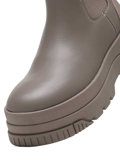 TH JEANS  Hohe Stiefeletten aus Leder grau - Damenschuhe