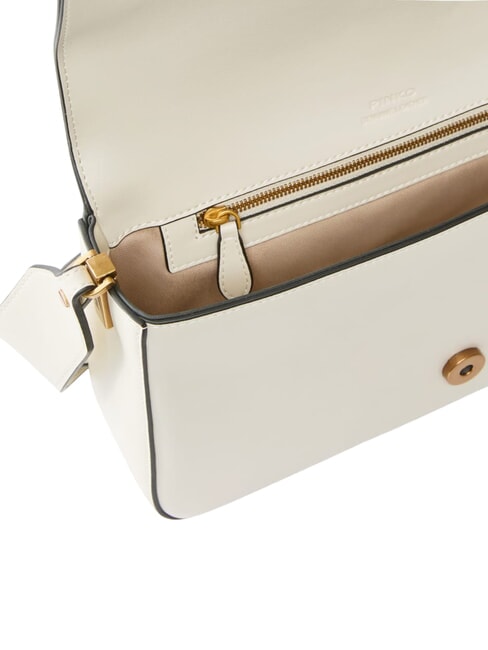 LOVE ONE CLASSIC SLOUCHY Umh&auml;ngetasche aus Leder Seide wei&szlig;-antikgold - Damentaschen