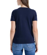 GUESS PEARLS LOVE TRIANGLE T-Shirt mit Print und Applikationen passend zu Blau - T-Shirts und Tops f&uuml;r Damen - 2