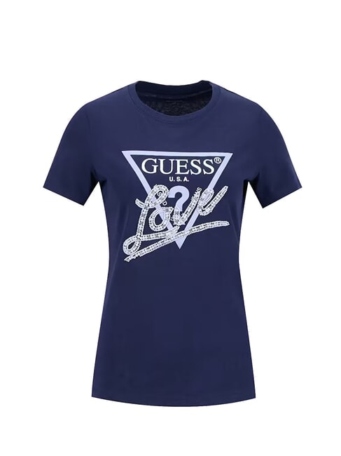 PEARLS LOVE TRIANGLE T-Shirt mit Print und Applikationen passend zu Blau - T-Shirts und Tops f&uuml;r Damen