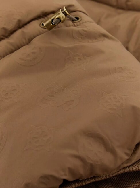 NEW DAISY Daunenjacke mit Kapuze gewaschenes Taupe-Multi - Daunenjacken f&uuml;r Damen