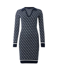 GUESS AUBREY Strickkleid 4 g Blau und Creme - Damenkleider - 5