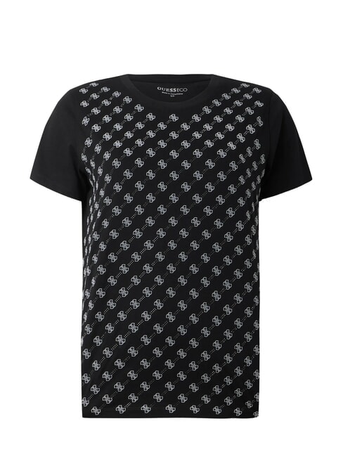 ALLOVER Baumwoll-T-Shirt jetbla - T-Shirts und Tops f&uuml;r Damen