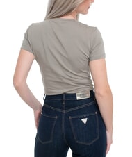 GUESS TRIANGLE FLOWERS Stretch-T-Shirt mit Aufdruck Salbeiblatt - T-Shirts und Tops f&uuml;r Damen - 2