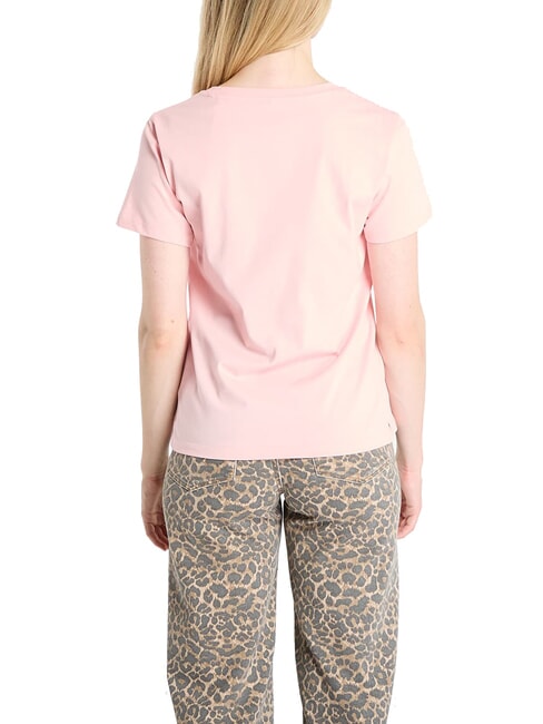 SS CN KRYSTAL TRIANGLE Kurzarm-T-Shirt mit Nieten und Strass rosa Perle - T-Shirts und Tops f&uuml;r Damen