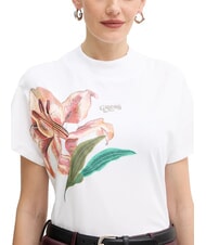 GUESS MOCK Baumwoll-T-Shirt purwei&szlig; - T-Shirts und Tops f&uuml;r Damen - 3