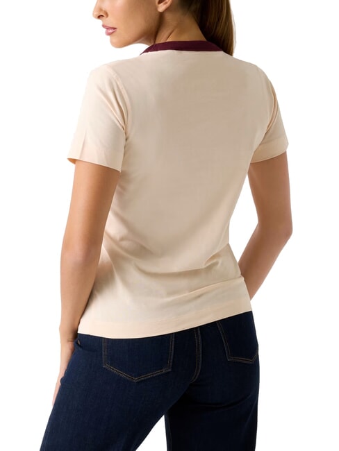 COLLEGE Baumwoll-T-Shirt Pfirsich-Pfingstrosen - T-Shirts und Tops f&uuml;r Damen