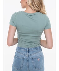 GUESS SCRIPT Kurzarm-T-Shirt verblasst zu Jade - T-Shirts und Tops f&uuml;r Damen - 2