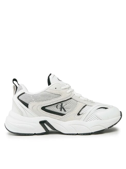 RETRO TENNIS Sneakers aus Mesh und Wildleder Wei&szlig; - Damenschuhe