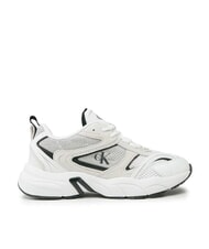 CALVIN KLEIN RETRO TENNIS Sneakers aus Mesh und Wildleder Wei&szlig; - Damenschuhe - 2