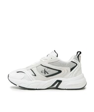 CALVIN KLEIN RETRO TENNIS Sneakers aus Mesh und Wildleder Wei&szlig; - Damenschuhe - 4