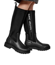 CALVIN KLEIN HIGH RAINBOOT Hohe Neoprenstiefel Schwarz - Damenschuhe - 7