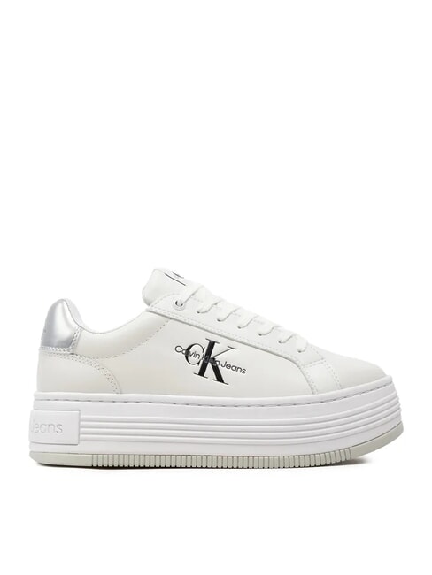 BOLD LOW LACE Plateau-Sneaker aus Leder Wei&szlig; - Damenschuhe