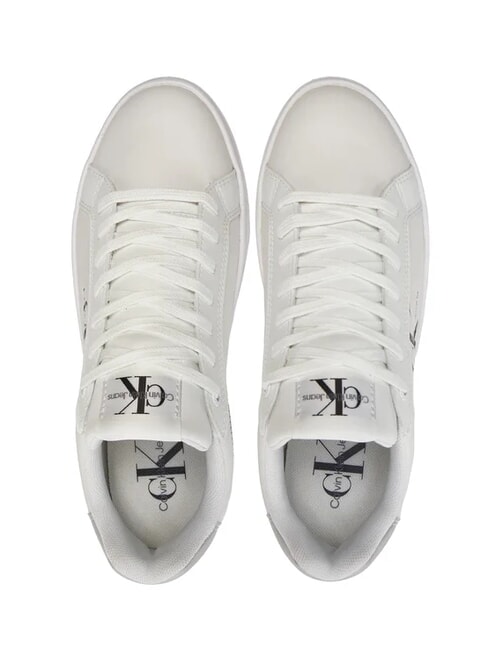 BOLD LOW LACE Plateau-Sneaker aus Leder Wei&szlig; - Damenschuhe