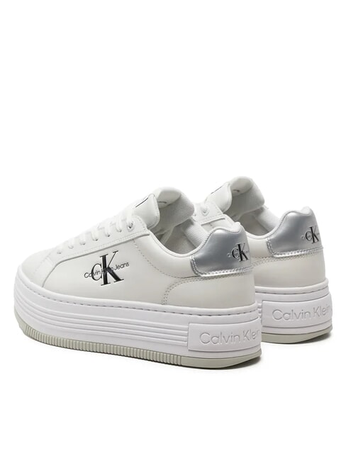 BOLD LOW LACE Plateau-Sneaker aus Leder Wei&szlig; - Damenschuhe