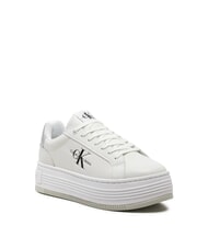 CALVIN KLEIN BOLD LOW LACE Plateau-Sneaker aus Leder Wei&szlig; - Damenschuhe - 3