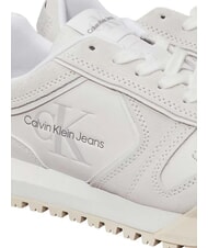 CALVIN KLEIN TOOTHY RUNNER Ledersneakers Wei&szlig; - Damenschuhe - 3