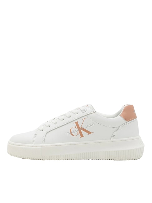 CK JEANS  Chunky Cupsole Turnschuhe aus Leder Wei&szlig; - Damenschuhe