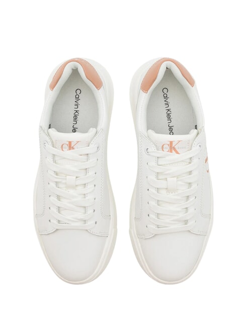 CK JEANS  Chunky Cupsole Turnschuhe aus Leder Wei&szlig; - Damenschuhe