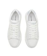 CALVIN KLEIN CK JEANS  Chunky Cupsole Turnschuhe aus Leder Wei&szlig; - Damenschuhe - 4