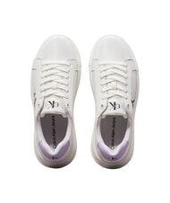 CALVIN KLEIN CK JEANS  Chunky Cupsole Turnschuhe aus Leder Wei&szlig; - Damenschuhe - 4