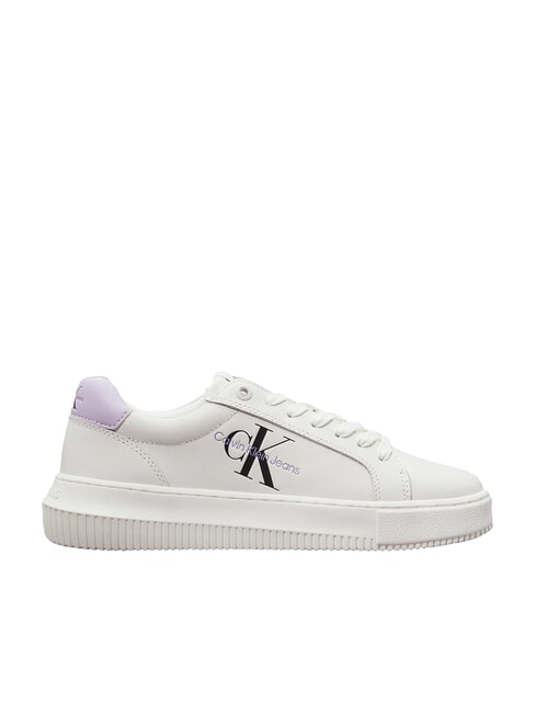CK JEANS  Chunky Cupsole Turnschuhe aus Leder Wei&szlig; - Damenschuhe